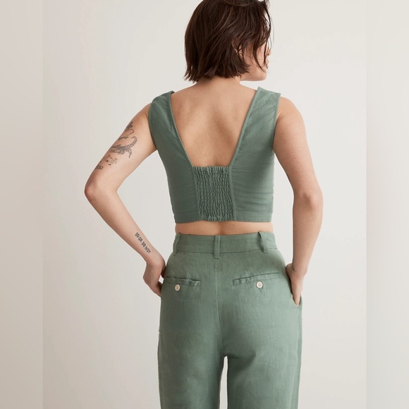 Madewell Green Crop Top - Picture 2 of 2